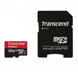Transcend microSDXC/SDHC Class 10 UHS-I 128GB with Adapter