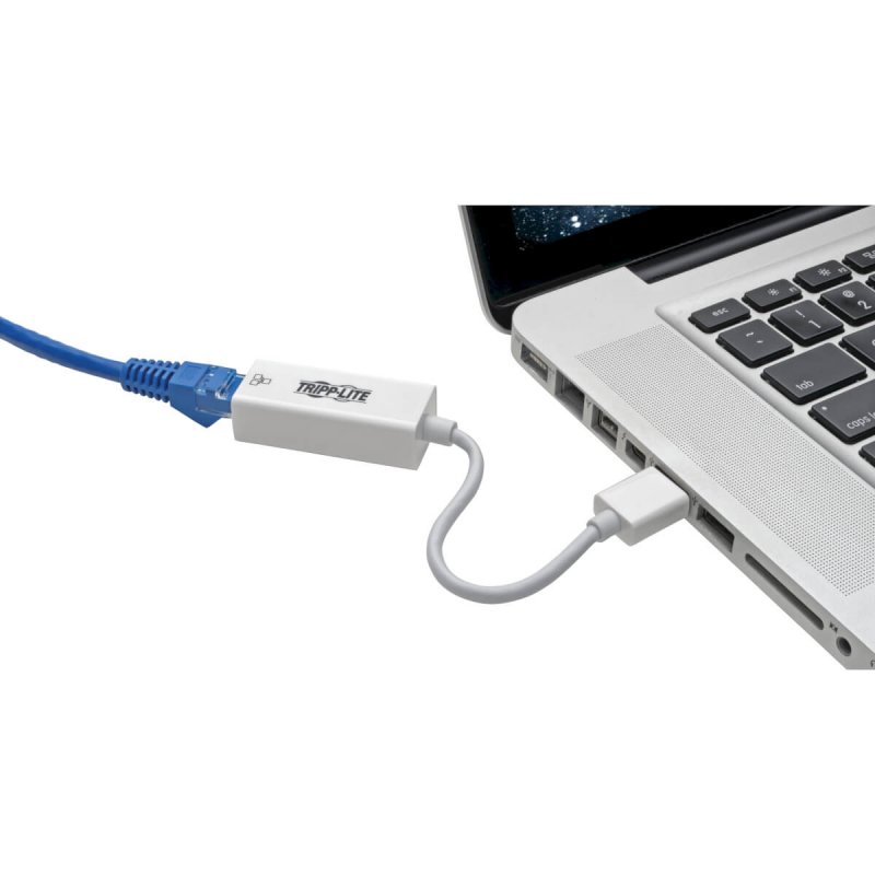 Tripp Lite U336-000-GBW USB 3.0 to Gigabit Ethernet NIC Network Adapter - 10/100/1000 Mbps, White