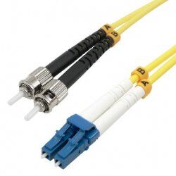 MCL 2m ST/LC OS2 câble de fibre optique Multicolore, Jaune