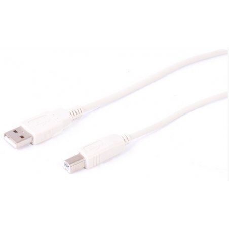 Uniformatic 1.8m USB 2.0 A-B USB cable USB A USB B White