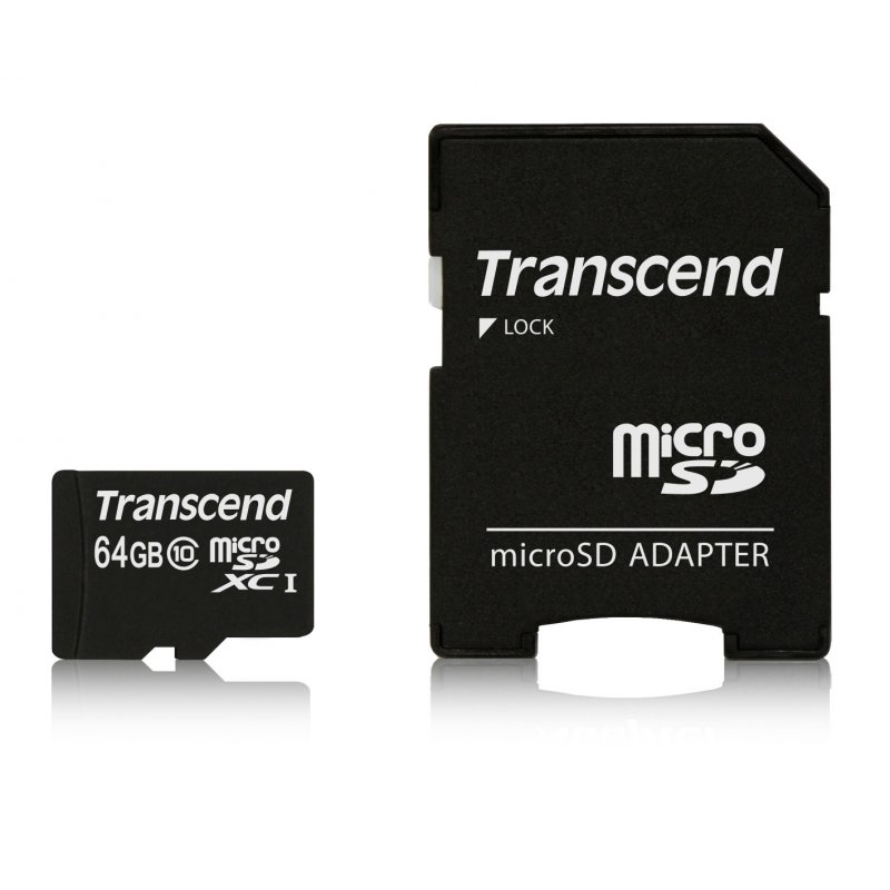 64GB microSDXC Class 10 w/adapter
