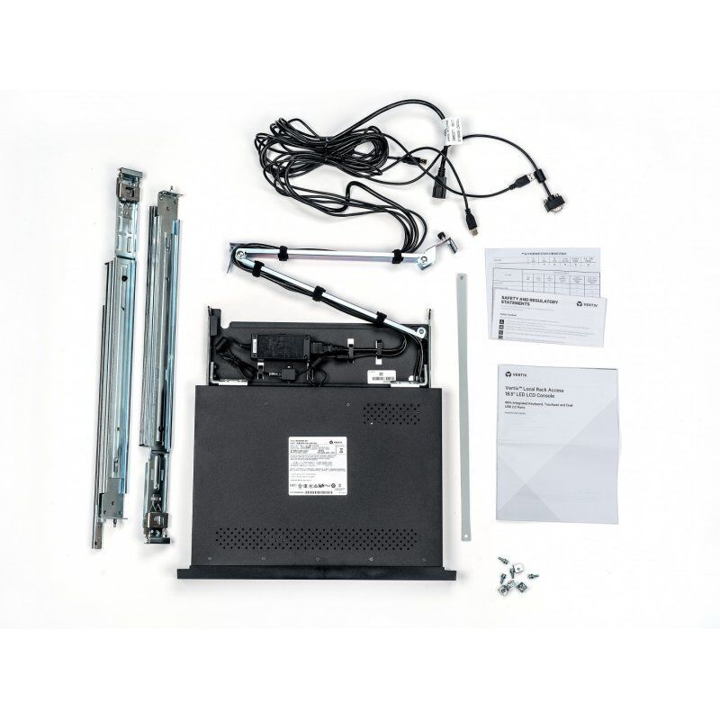 Vertiv Avocent LRA185KMM-204 rack console 48.3 cm (19") 1366 x 768 pixels Plastic, Steel Black 1U