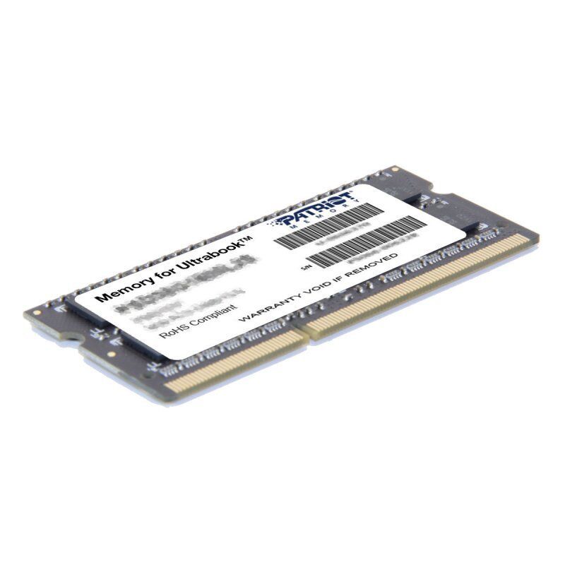 Barrette mémoire RAM SODIMM DDR3L 4096Mo (4 Go) Patriot compatible PC12800 (1600 Mhz) 1.35 v