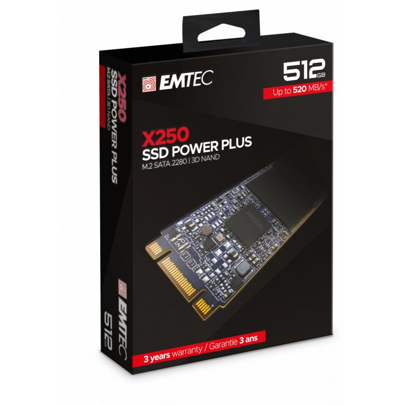 Emtec X250 M.2 512 Go Série ATA III 3D NAND