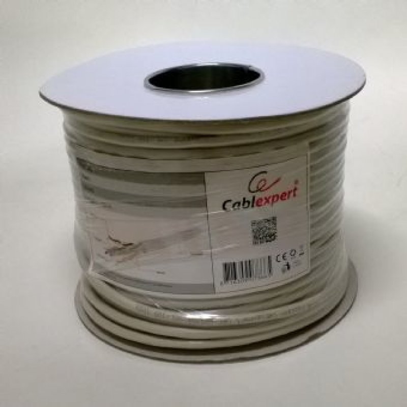 Bobine de câble RJ45 catégorie 6 F/UTP Gembird compatible Monobrin - 100m (Gris)