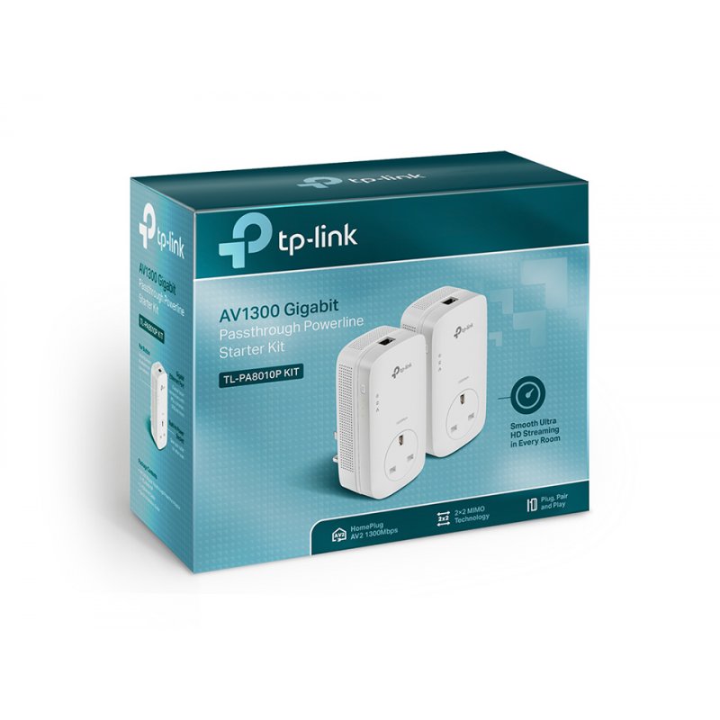Adaptateur CPL TP-Link compatible TL-PA8010P AV2 1200 Mbits (pack de 2)