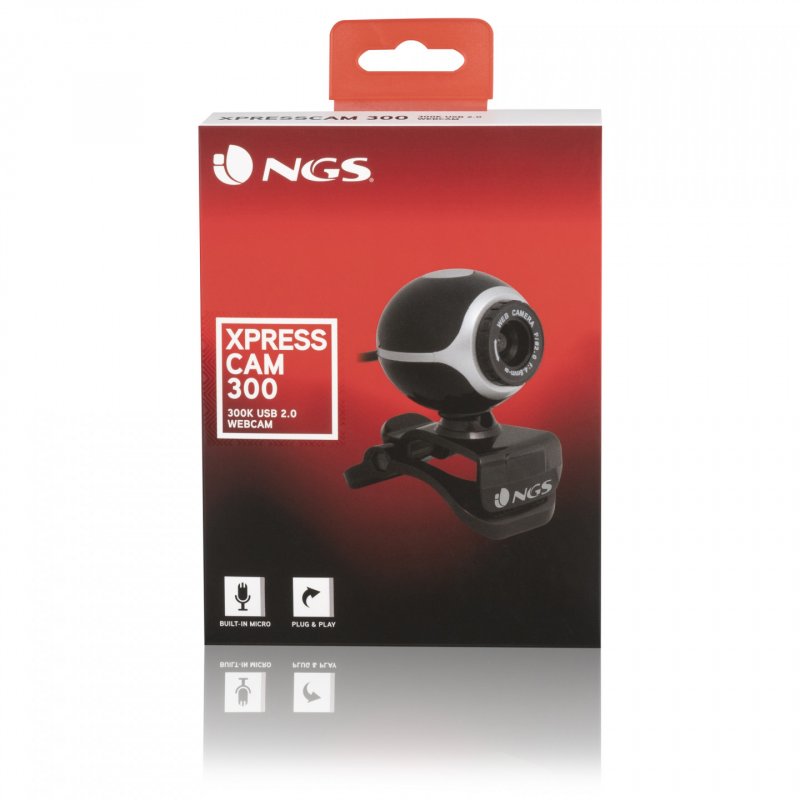 NGS Xpresscam300 webcam 8 MP 1920 x 1080 pixels USB 2.0 Noir, Argent