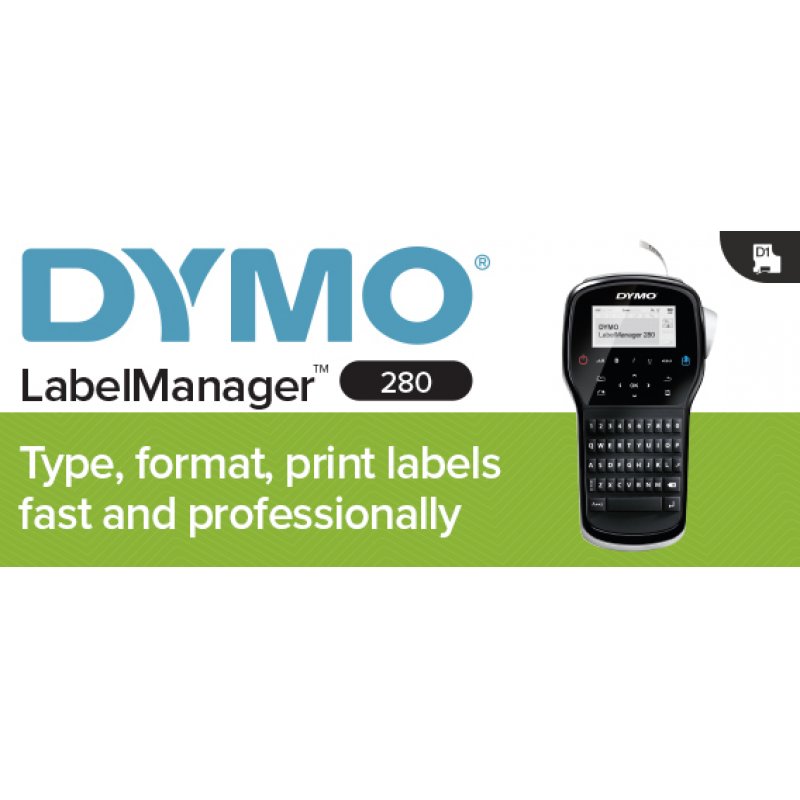 Imprimante d'étiquettes sans fil Dymo compatible LabelManager 280 (Noir)