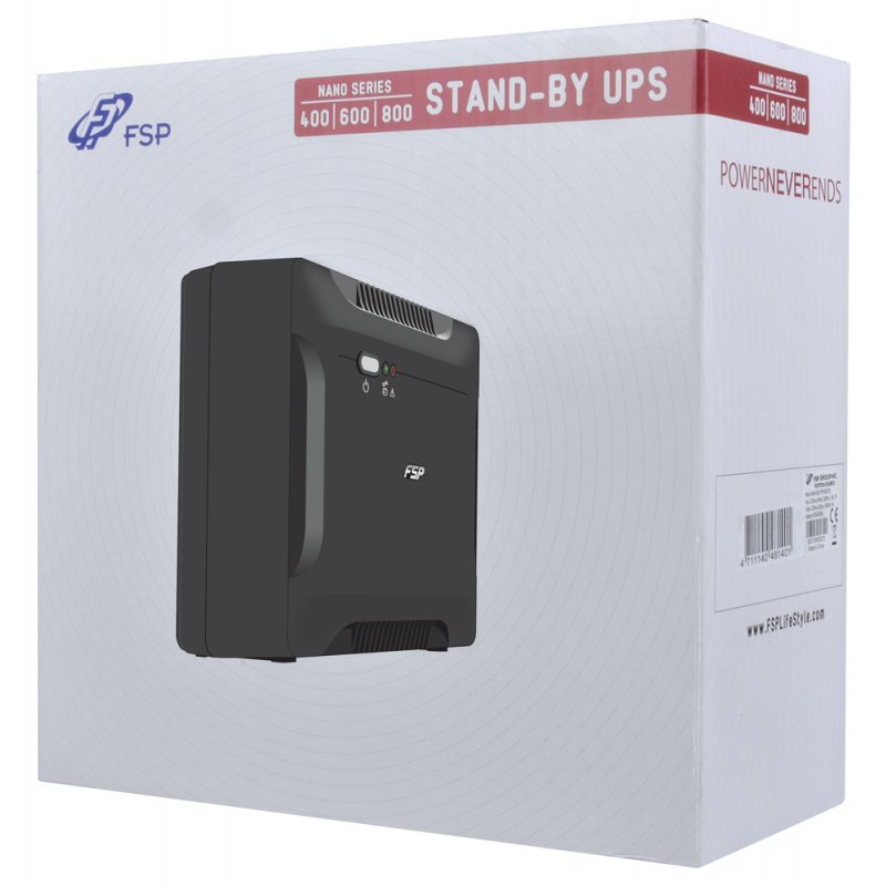 FSP/Fortron Nano 600 uninterruptible power supply (UPS) 0.6 kVA 360 W 2 AC outlet(s)