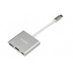 Adaptateur USB 3.0 Type C IBox vers USB A, HDMI et USB C (Argent)