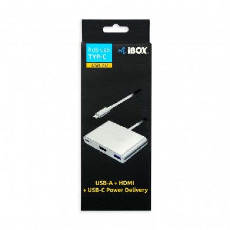 iBox IUH3CFT1 station d'accueil USB 3.2 Gen 1 (3.1 Gen 1) Type-C Argent