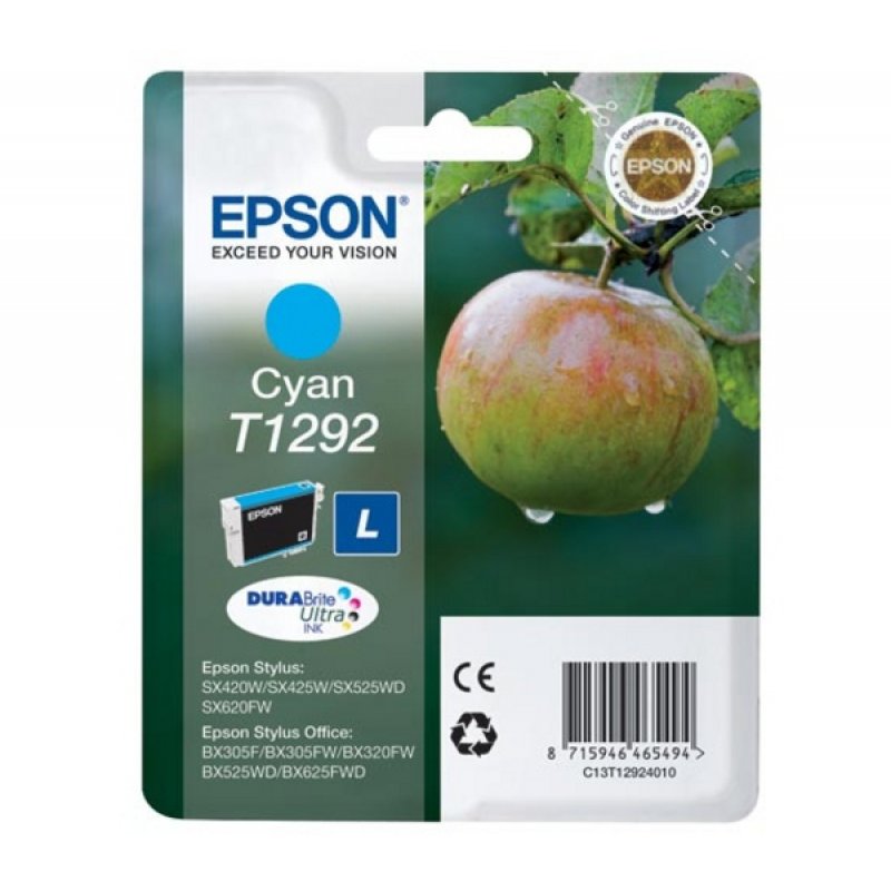 Epson Apple Singlepack Cyan T1292 DURABrite Ultra Ink