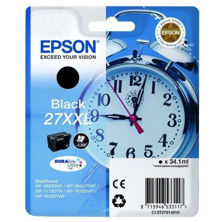 Cartouche d'encre Epson compatible Reveil 27 XXL (Noir)