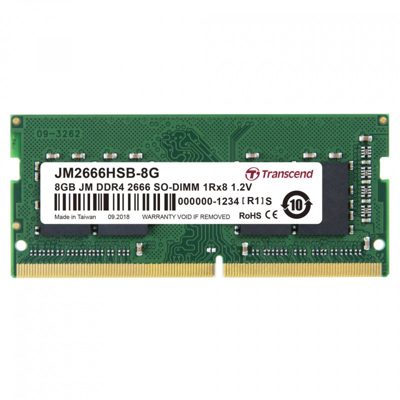 TRANSCEND 8Go JM DDR4 2666 SO-DIMM 1Rx8