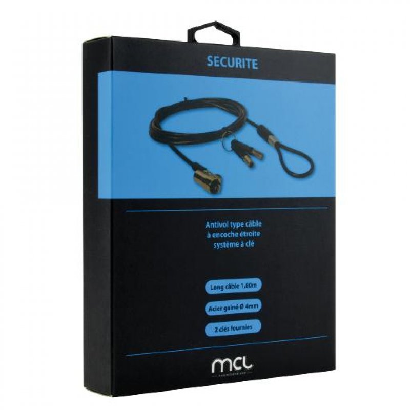 MCL 8LE-71016 cable lock Black 1.8 m