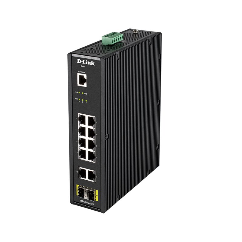D-Link DIS-200G-12S network switch Managed L2 Gigabit Ethernet (10/100/1000) Black