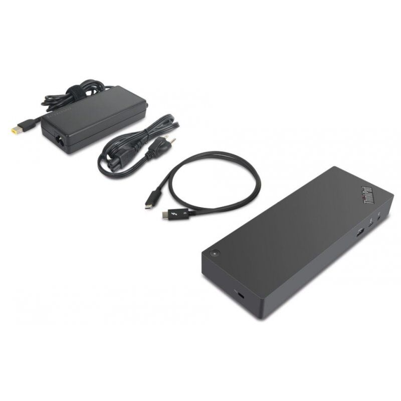 STOCKINK1 - Lenovo 40AN0135EU station d'accueil Avec fil Thunderbolt 3 Noir, Rouge