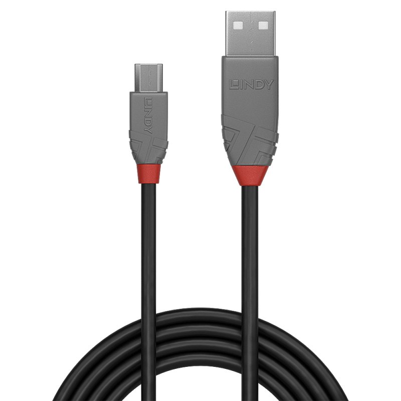 Lindy 0,5m USB 2.0 Type A to Micro-B Cable, Anthra Line