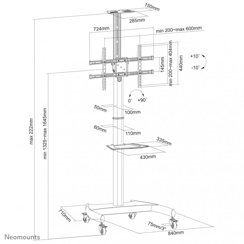 Neomounts by Newstar support de sol
