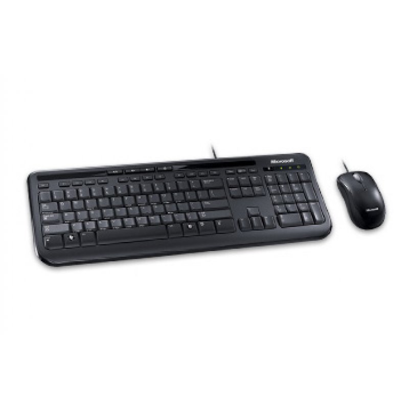 Microsoft Wired Desktop 600 clavier Souris incluse USB QWERTY Anglais britannique Noir