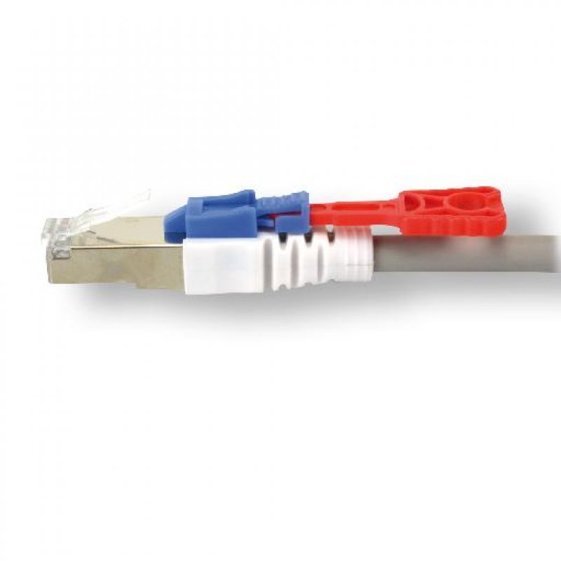 PATCH CABLE LOCKABLE 5M GREY CAT6A S/FTP LSZH