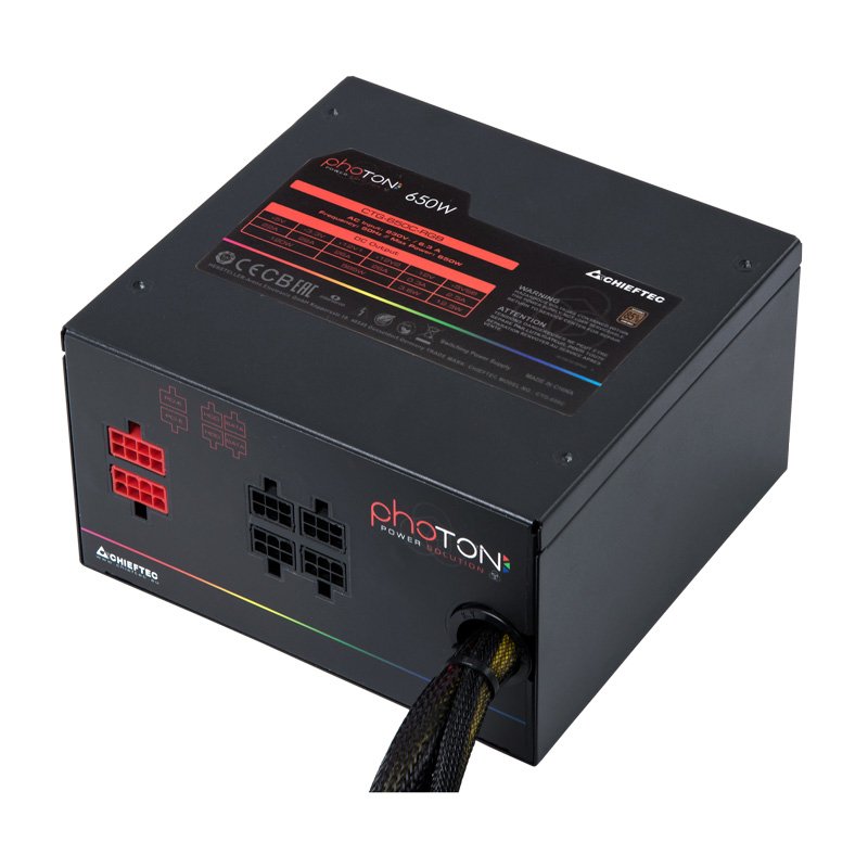 CHIEFTEC Photon RGB 650W ATX 12V 85 proc