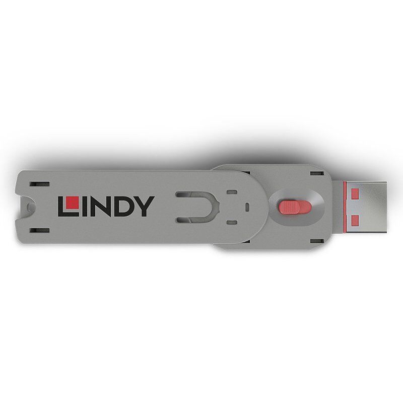 Lindy 40620 bloqueur de port Clé de bloqueur de port USB Type-A Rose Acrylonitrile-Butadiène-Styrène (ABS) 1 pièce(s