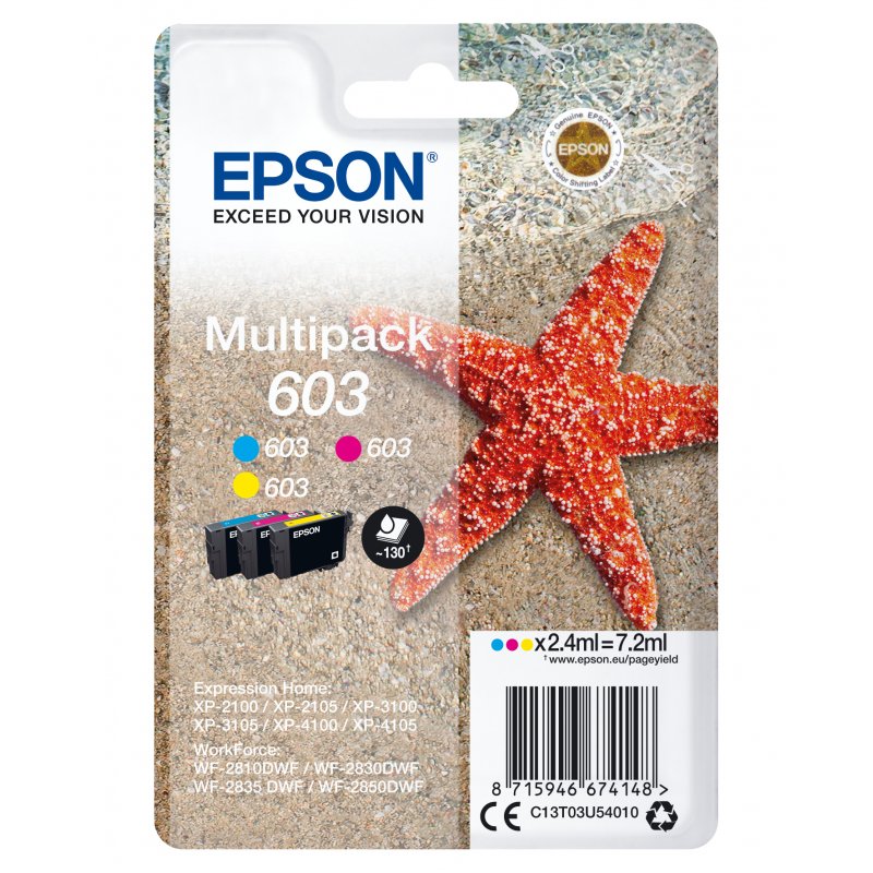 MULTIPACK 3-COLOURS 603 INK