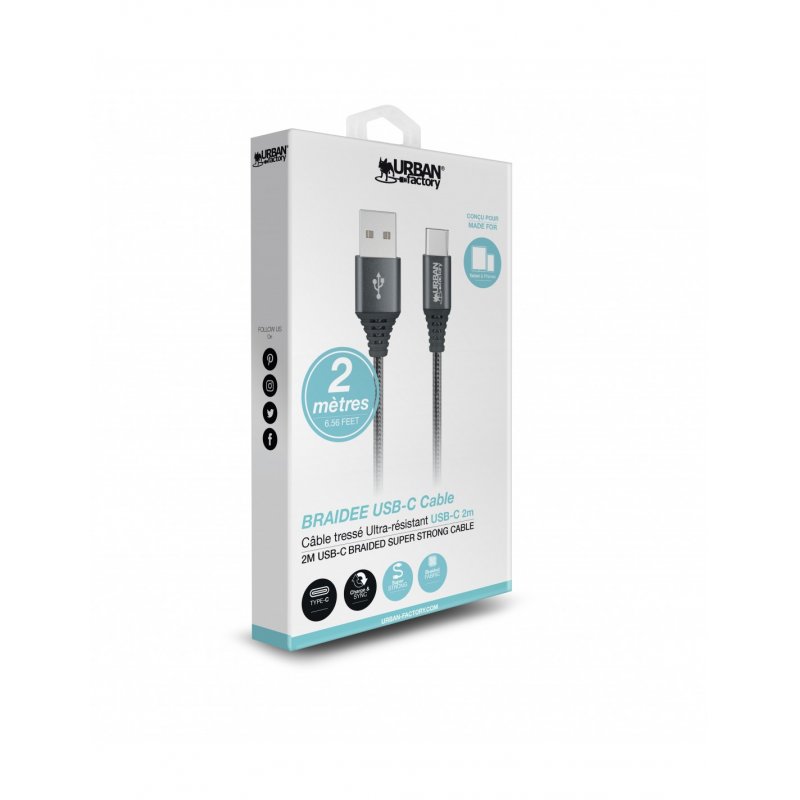 URBAN FACTORY BRAIDEE CABLE EN NYLON