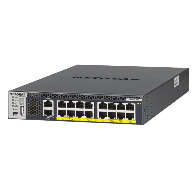 NETGEAR M4300-16X Géré L3 10G Ethernet (100/1000/10000) Connexion Ethernet, supportant l'alimentation via ce port (PoE