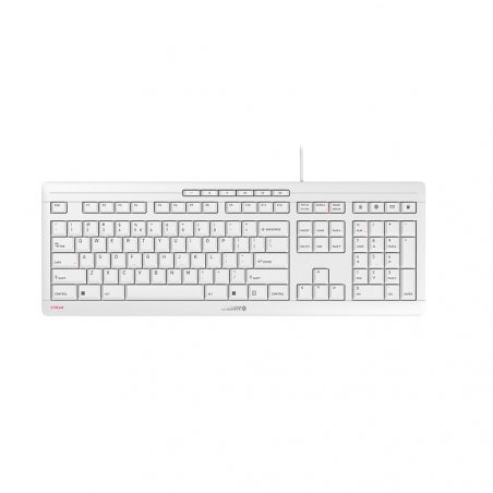 CHERRY STREAM clavier USB QWERTY Anglais Blanc