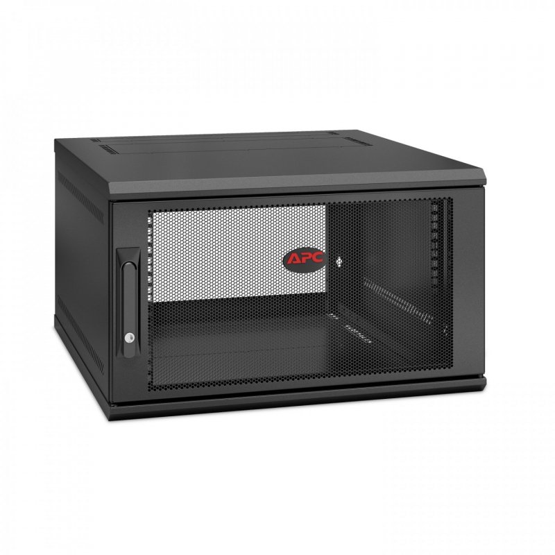 APC NetShelter WX 6U Single Hinged Wall-mount Enclosure 600mm Deep Wall mounted rack Black