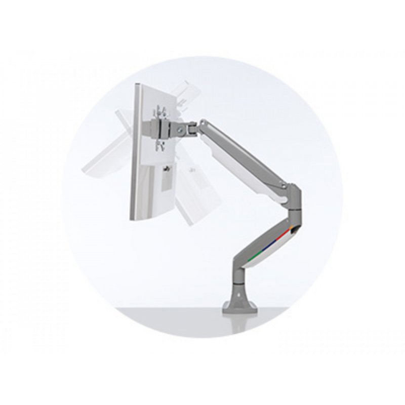 ONE-TOUCH HEIGHT ADJUSTABLE SINGLE MONITOR ARM