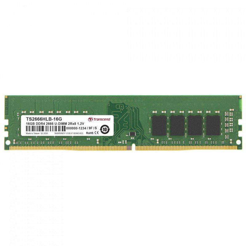 Transcend TS2666HLB-16G module de mémoire 16 Go 2 x 8 Go DDR4 2666 MHz