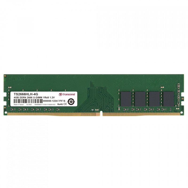 Transcend TS2666HLH-4G module de mémoire 4 Go 1 x 8 Go DDR4 2666 MHz