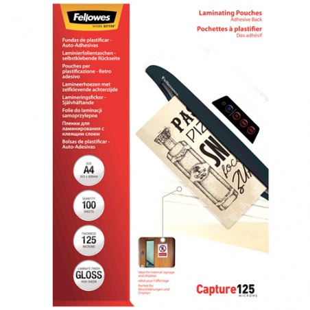 Fellowes compatible pochette à plastifier, A4, mat, 250 microns