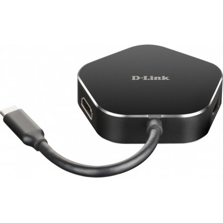 D-Link DUB-M420 notebook dock/port replicator Wired Thunderbolt 3 Black, Silver