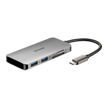 D-LINK compatible USB-C 6-en-1 HDMI SD /microSD