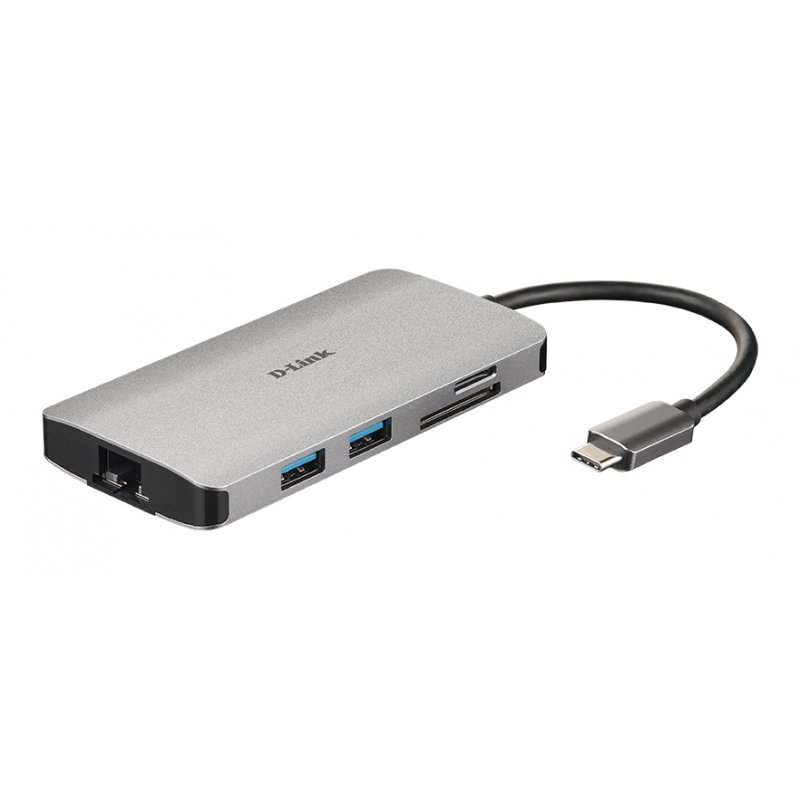 D-Link DUB-M810 notebook dock/port replicator Wired USB 3.2 Gen 1 (3.1 Gen 1) Type-C Silver