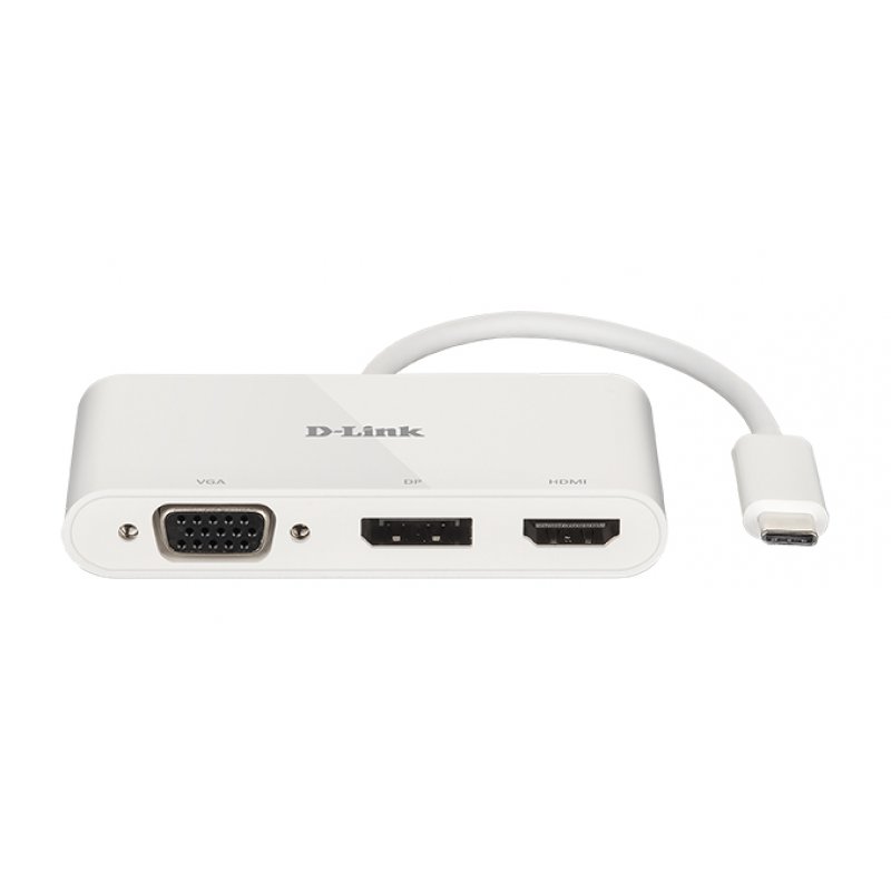 D-LINK compatible USB-C 3-en-1 Adapter
