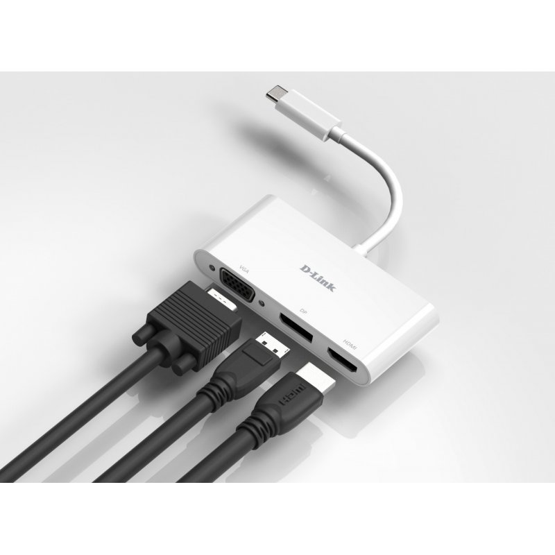 D-LINK compatible USB-C 3-en-1 Adapter