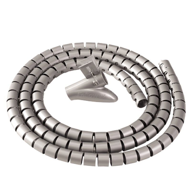 Fellowes compatible Gaine de câbles Câble Zip, longueur: 2,0 m, argent