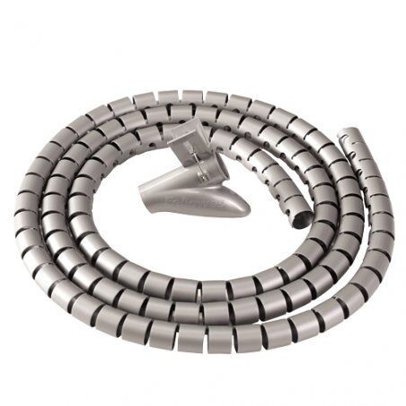 Fellowes compatible Gaine de câbles Câble Zip, longueur: 2,0 m, argent