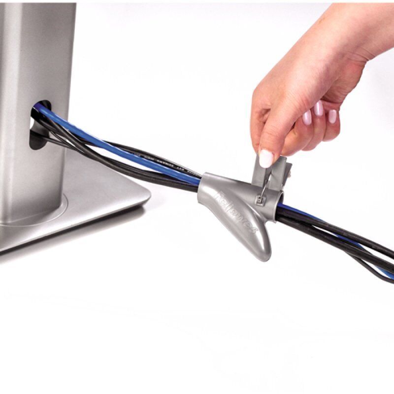 Fellowes compatible Gaine de câbles Câble Zip, longueur: 2,0 m, argent