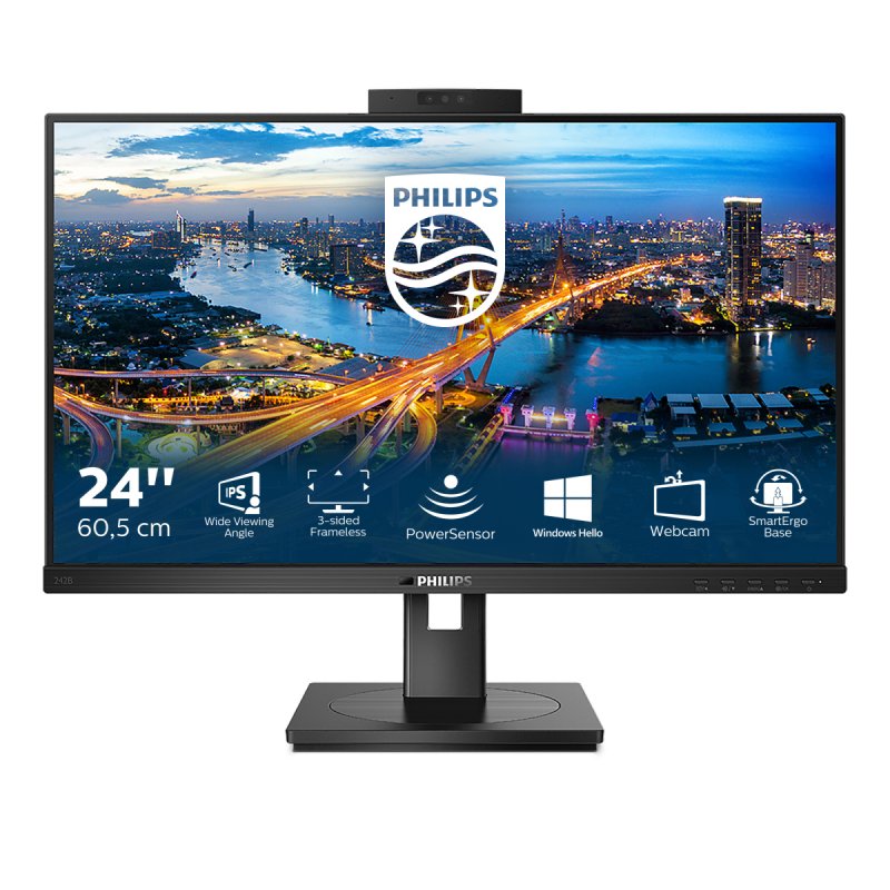 Philips B Line 242B1H/00 LED display 60,5 cm (23.8") 1920 x 1080 pixels Full HD Noir