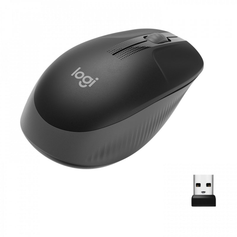 Logitech M190 - Maus - holzkohlefarben