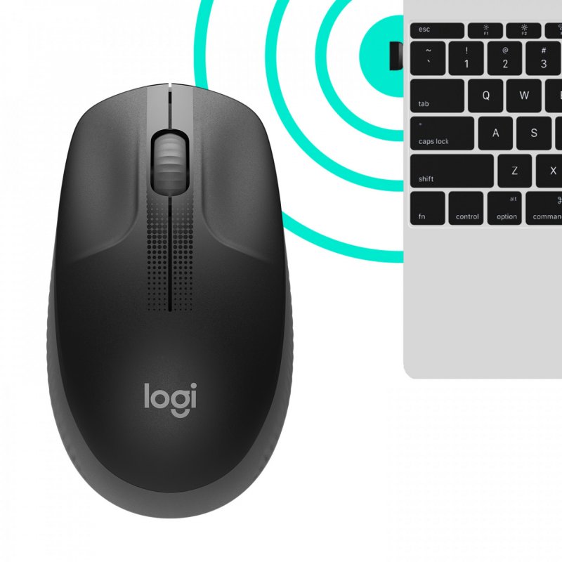 Logitech M190 - Maus - holzkohlefarben