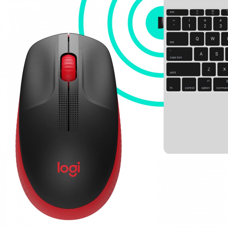 Logitech M190 - Maus - Rot