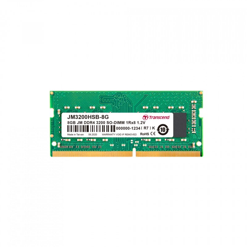 TRANSCEND 8GB JM DDR4 3200 SO-DIMM 1Rx8