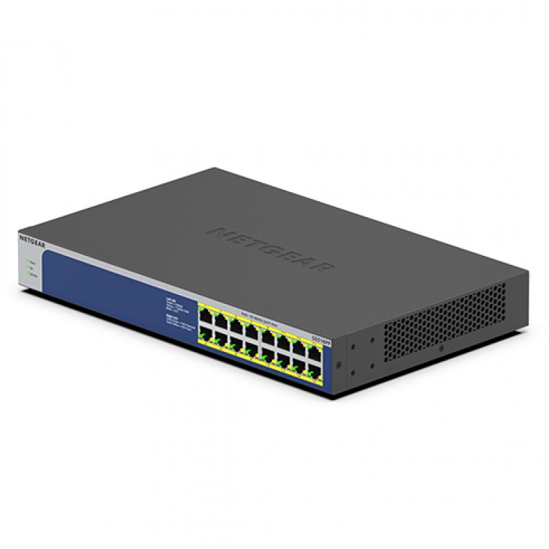 NETGEAR GS516PP Non-géré Gigabit Ethernet (10/100/1000) Connexion Ethernet, supportant l'alimentation via ce port (PoE